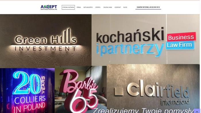 Akcept Identyfikacja wizualna firm Andrzej Walencik