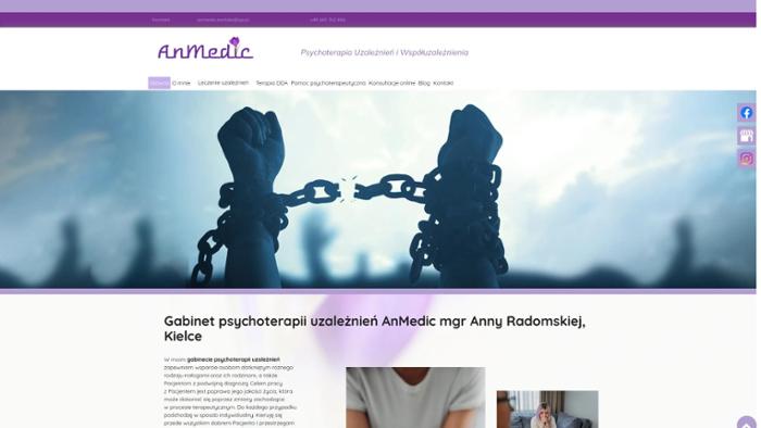 AnMedic mgr Anna Radomska Certyfikowany Specjalista Psychoterapii Uzależnień i Współuzależnienia