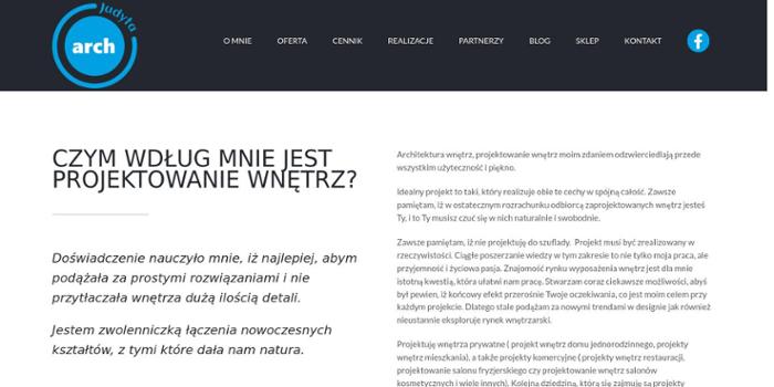 Arch Judyta Aranżacja Wnętrz Judyta Grzybek