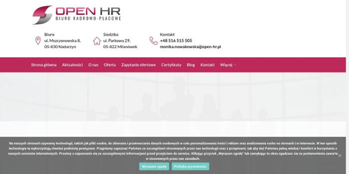 Biuro Kadrowo – Płacowe Open HR Monika Nowakowska