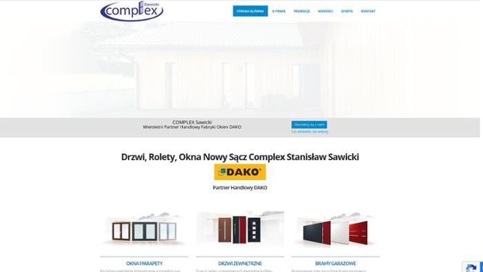 Complex Sawicki. Okna, drzwi, rolety, bramy.