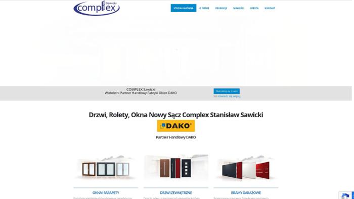 Complex Sawicki. Okna, drzwi, rolety, bramy.