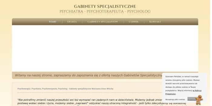 Gabinety specjalistyczne Psychiatra - Psychoterapeuta - Psycholog