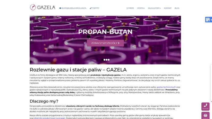 Gazela Gaz propan butan, gazy techniczne, paliwa