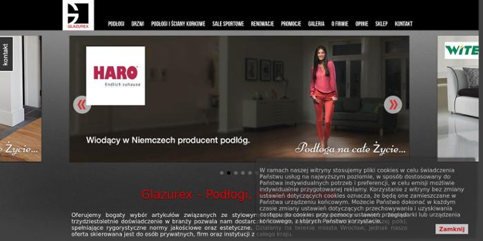 Glazurex. Parkiety, panele, drzwi