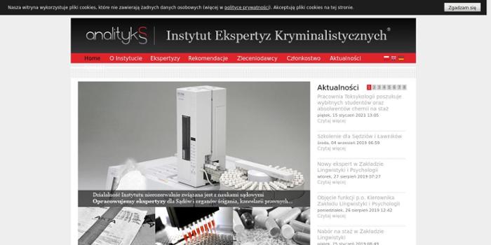 Instytut Ekspertyz Kryminalistycznych Analityks Sp. z o.o