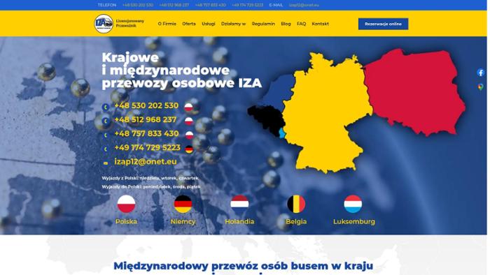 Iza Krajowy i międzynarodowy przewóz osób