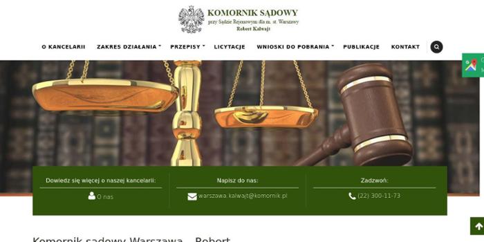 KOMORNIK SĄDOWY PRZY SĄDZIE REJONOWYM DLA M.ST. WARSZAWY ROBERT KALWAJT
