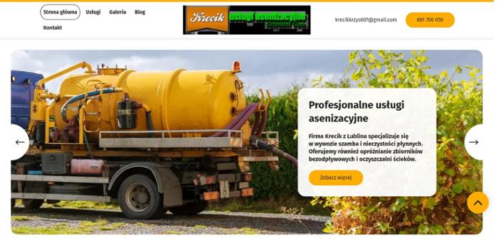 Krecik Us艂ugi asenizacyjne Krzysztof G臋ca