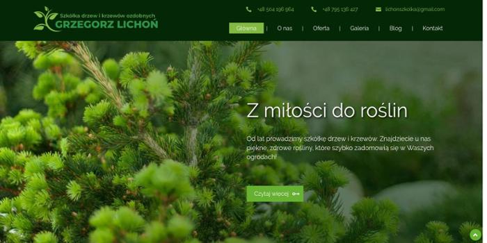 Lichoń Grzegorz. Szkółka drzew i krzewów ozdobnych