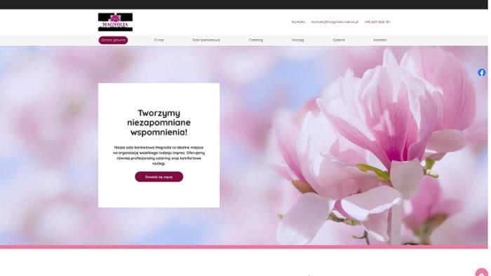 Magnolia Magdalena Raczyńska, Sala bankietowa, catering, noclegi