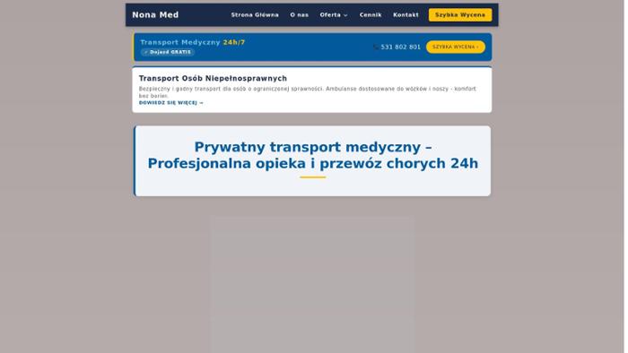 Nona Med Prywatny transport medyczny Piotr Płodzik