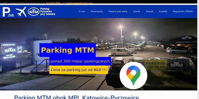 Parking przy Lotnisku Pyrzowice - MTM SC. Staszek & Nowak Parking oraz Producent Stroików