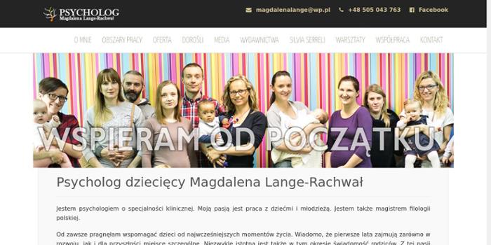 Psycholog dziecięcy Magdalena Lange-Rachwał
