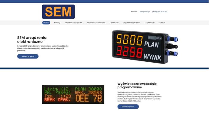 Sem Mierniki, wyświetlacze, tablice led