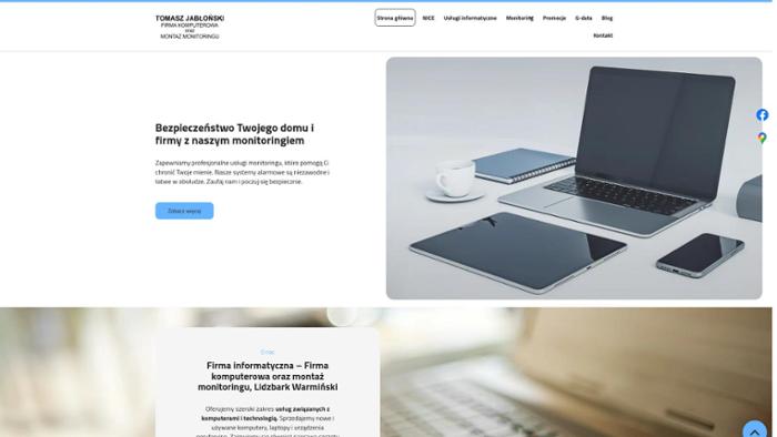 Tomasz Jabłoński Firma komputerowa oraz montaż monitoringu