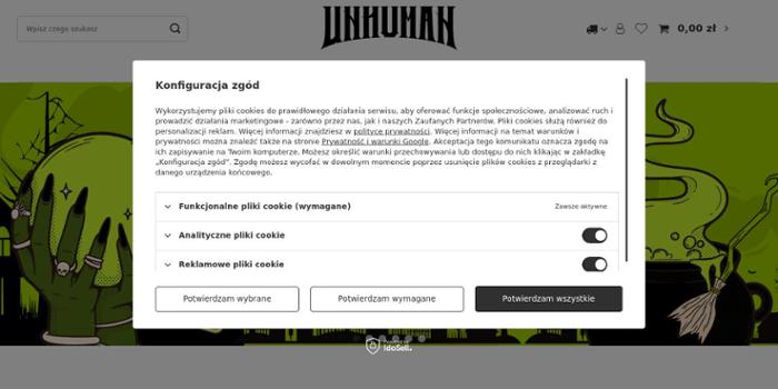 Unhuman.pl - skateshop i rapshop