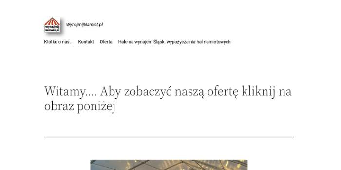 Wynajem namiotów - Łukasz Lihs