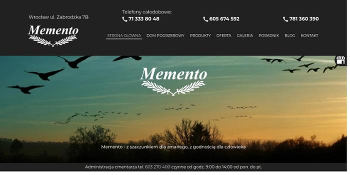 Zakład Pogrzebowy Memento s.c. Jerzy Cegiełka,Teresa Cegiełka