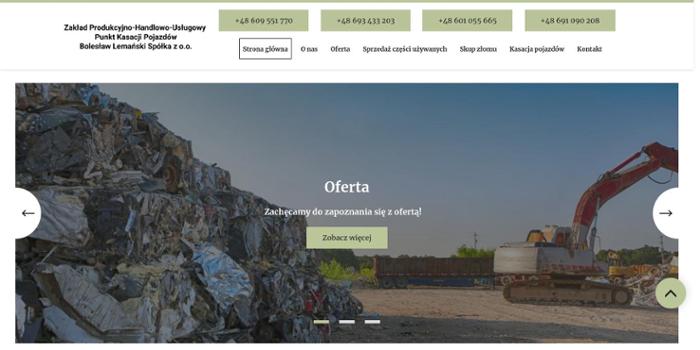 Zakład Produkcyjno - Handlowo - Usługowy Punkt Kasacji Pojazdów Bolesław Lemański Sp. z o.o.